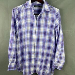 Ralph Lauren Women Plaid Long Sleeve Shirt Small